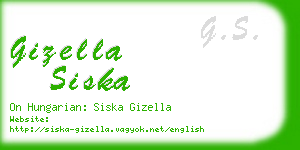 gizella siska business card